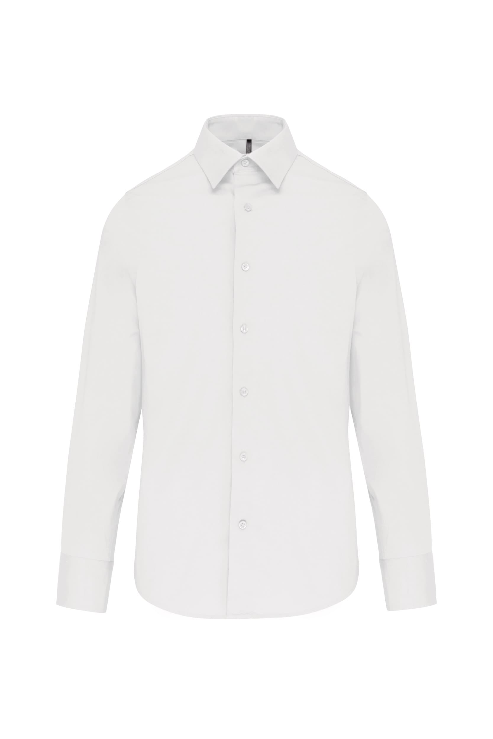CAMISA K529 M.LARGA ENTALLADA BLANCA