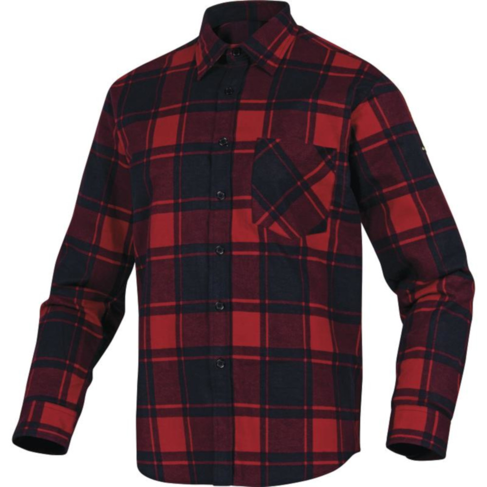 CAMISA RUBY MÀNIGA LLARGA FRANEL·LA QUADRES VERMELL / NEGRE