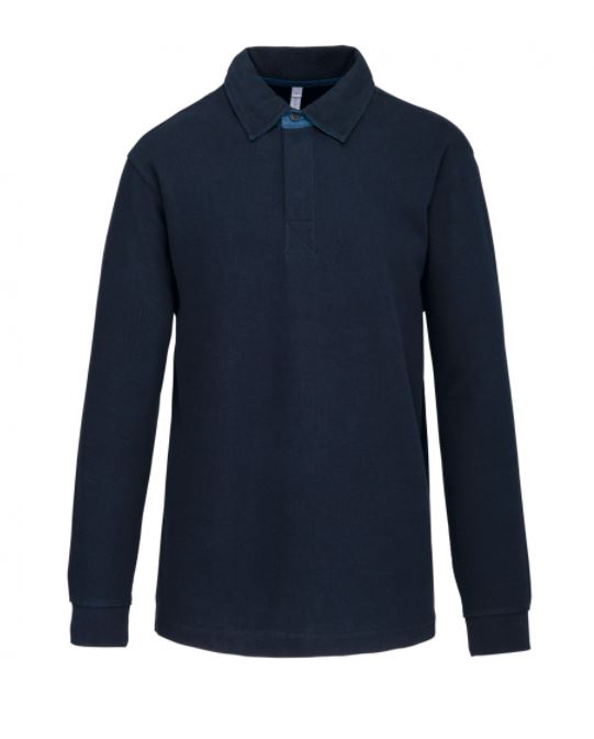 POLO K221 CANALÉ HOME MÀNIGA LLARGA NAVY JEAN