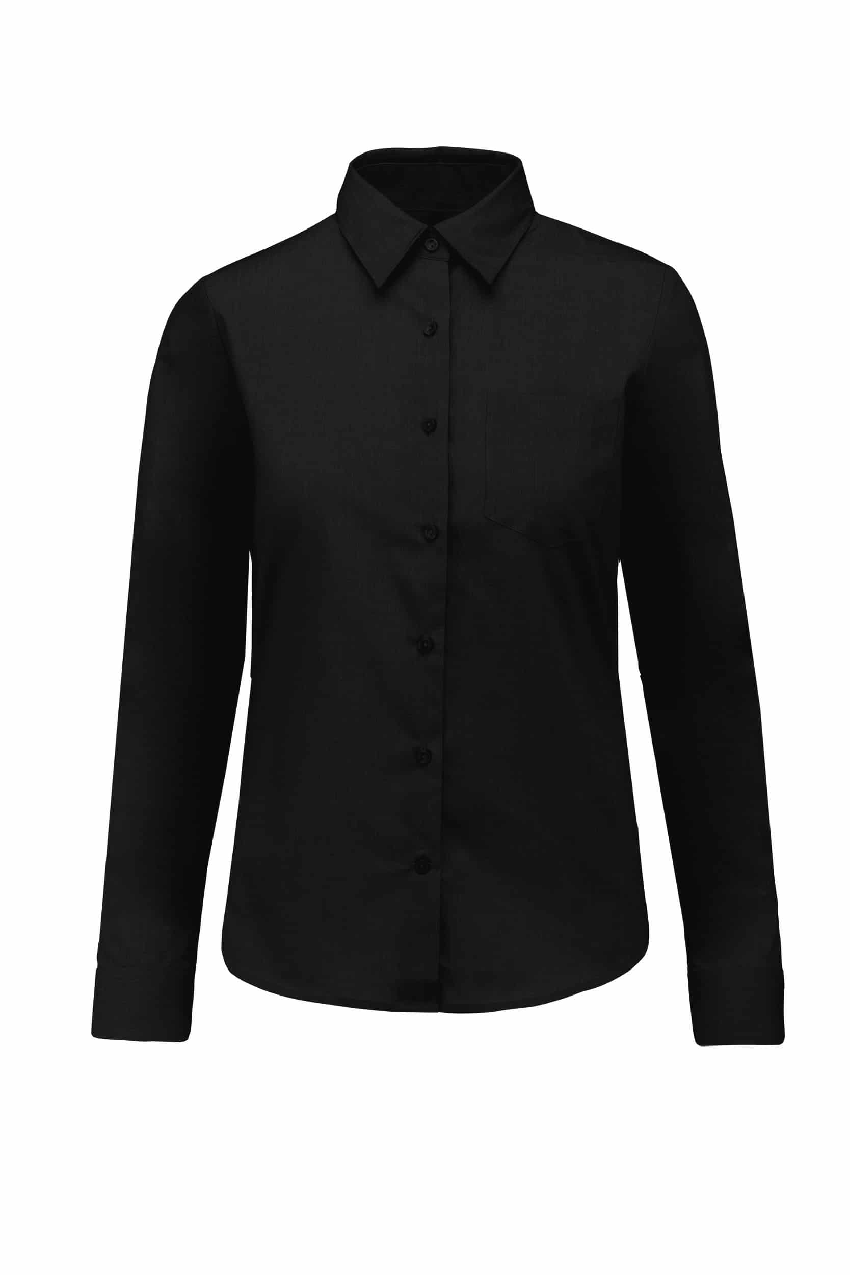 CAMISA K549 DONA JESSICA MÀNIGA LLARGA NEGRA