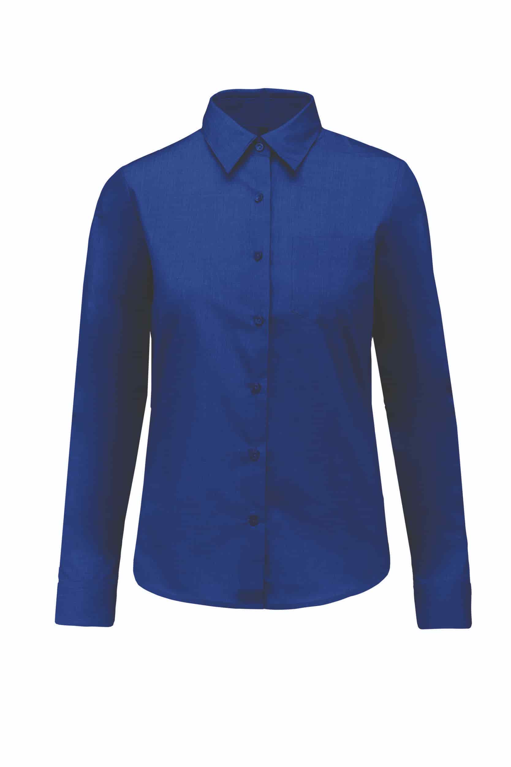 CAMISA K549 DONA JESSICA MÀNIGA LLARGA LIGHT ROYAL BLUE