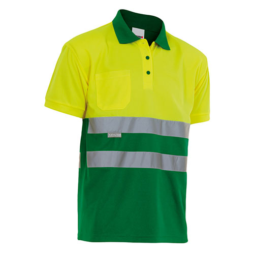 POLO BICOLOR 173 M.CURTA VERD GROC FLUOR POLO BICOLOR 173 M.CURTA VERD GROC FLUOR